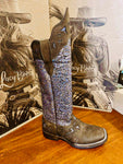 Frost Style Tall Purple Embossed Buckaroo w/shin protection